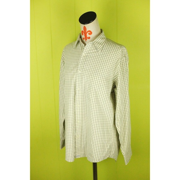 VTG J Crew Mens Sz S Long Sleeve Button Down Cotton Shirt Plaid Hong Kong EUC - Picture 4 of 9